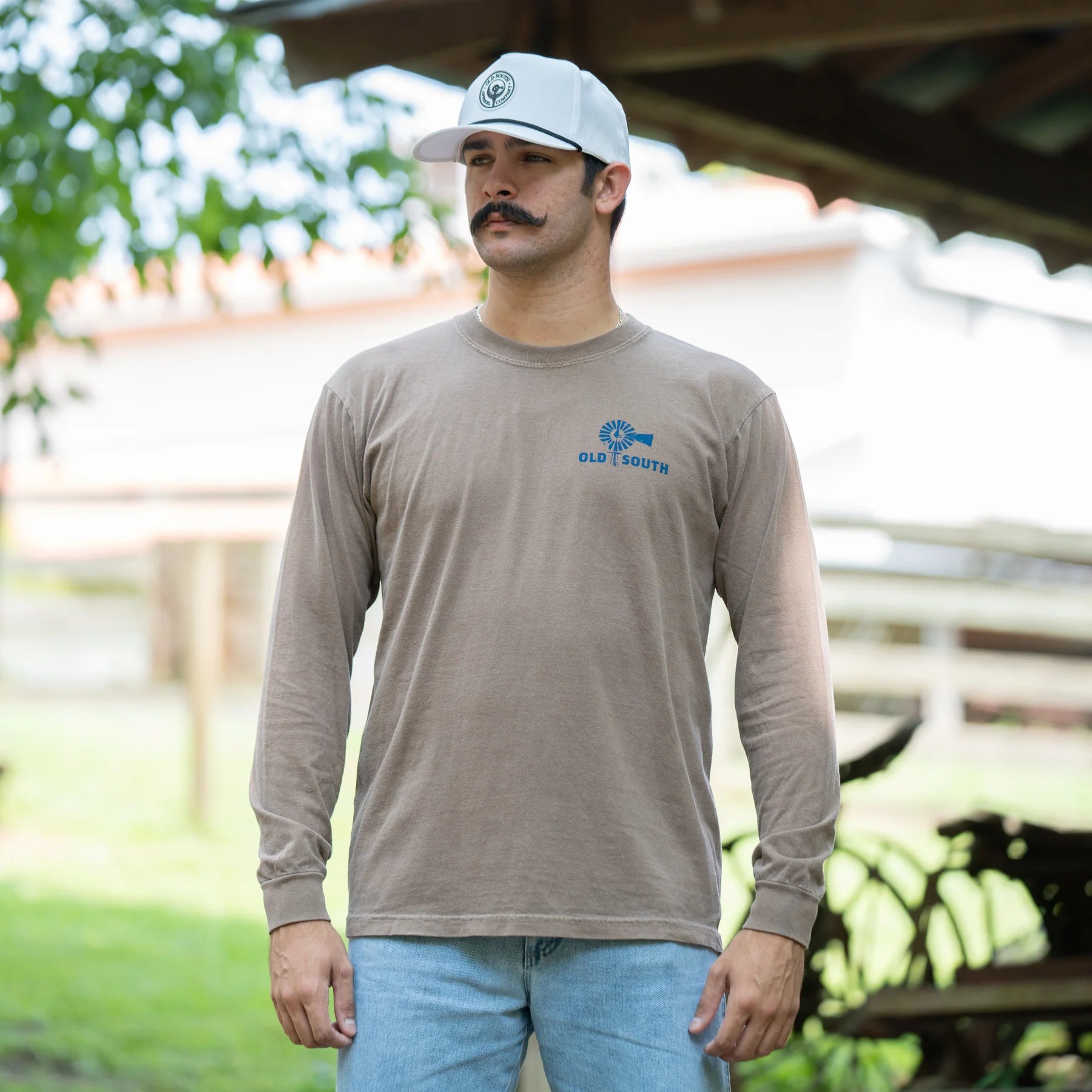 Old South Apparel Cowboy Long Sleeve T-Shirt for Men - Western Style Casual Shirt for Rodeo, Ranch Work & Country Fashion