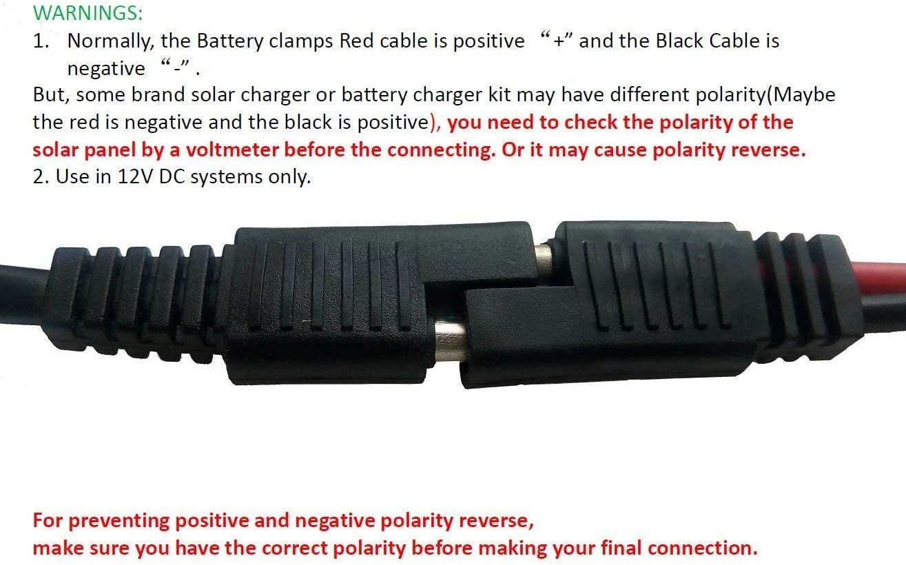 3-in-1 Solar Panel Combiner Extension Wire with SAE Adapters - Expand Solar Charger & Maintainer to 12V Battery - Perfect for RV, Boat, Off-Grid Power Systems & Solar Panel Maintenance