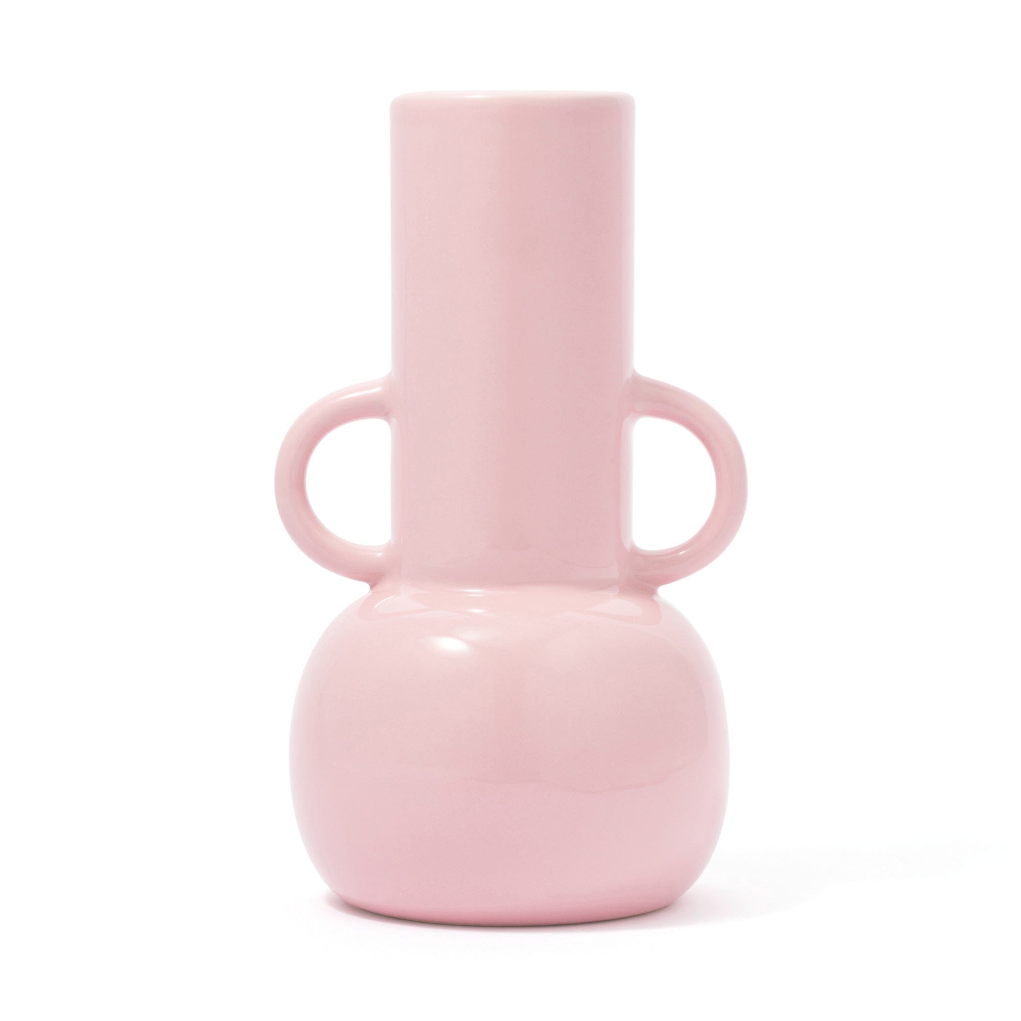 Large Pink Ceramic Pop Flower Vase - Modern Home Decor for Living Room, Bedroom & Office Centerpiece