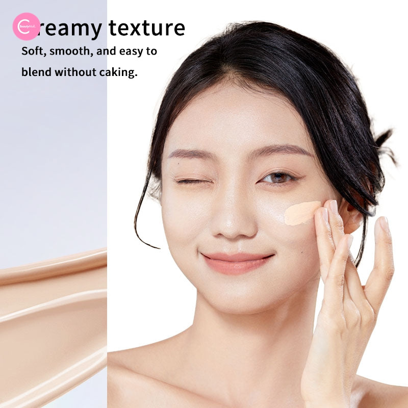 CHEERYEP White Moonlight Cushion Foundation - Lightweight Hydrating BB Cream with SPF, Natural Coverage for Flawless Skin | Perfect for Daily Makeup & On-the-Go Touch Ups