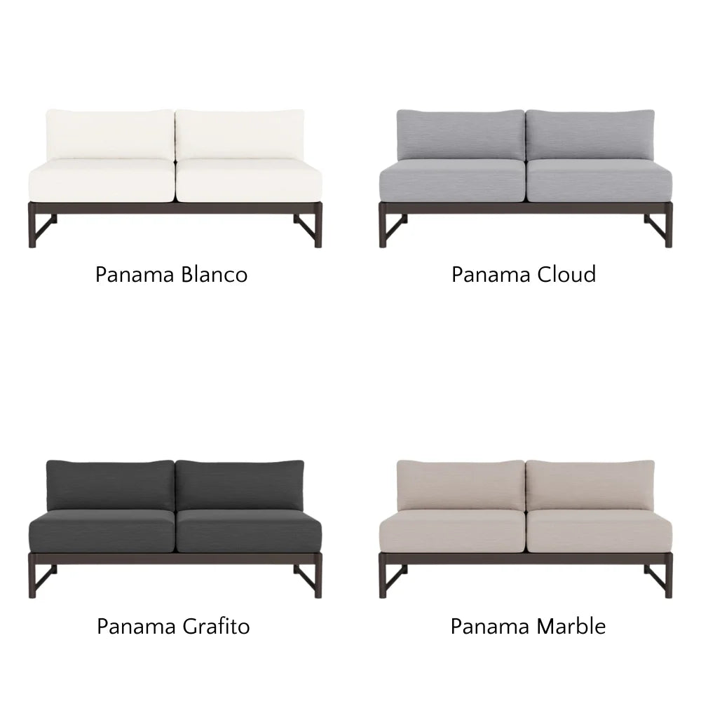 Breeze XL Outdoor 2-Seat Armless Sofa - Waterproof Patio Furniture for Garden, Poolside & Balcony Relaxation