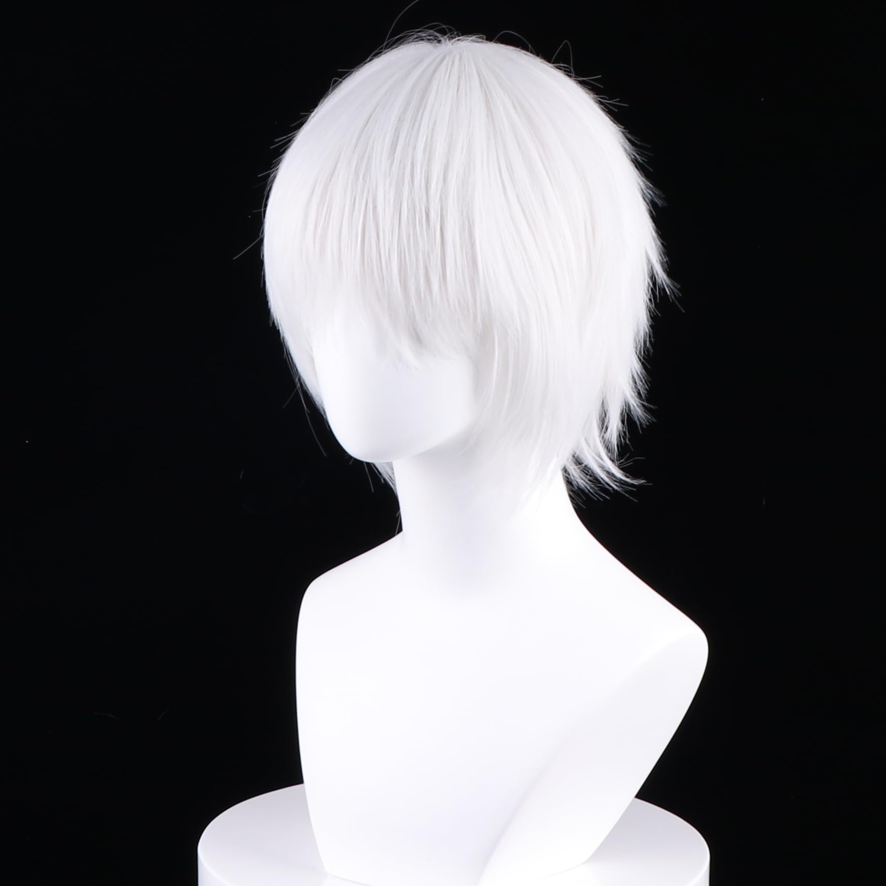 Anime Cosplay Wig - Silver White Synthetic Hair for Coser Costume & Party | Perfect for Anime, Comics, and Halloween Costumes