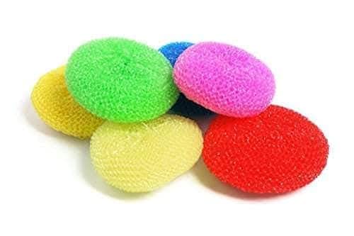 GoldenNest Plastic Bath Scrubber Sponge Pouf - Exfoliating Body Scrubber & Round Loofah for Shower | Gentle Skin Cleansing & Massage for Men & Women | Perfect for Daily Bathing, Spa & Exfoliation | Ideal for Sensitive Skin & Back Scrubbing in Bathroom Routine
