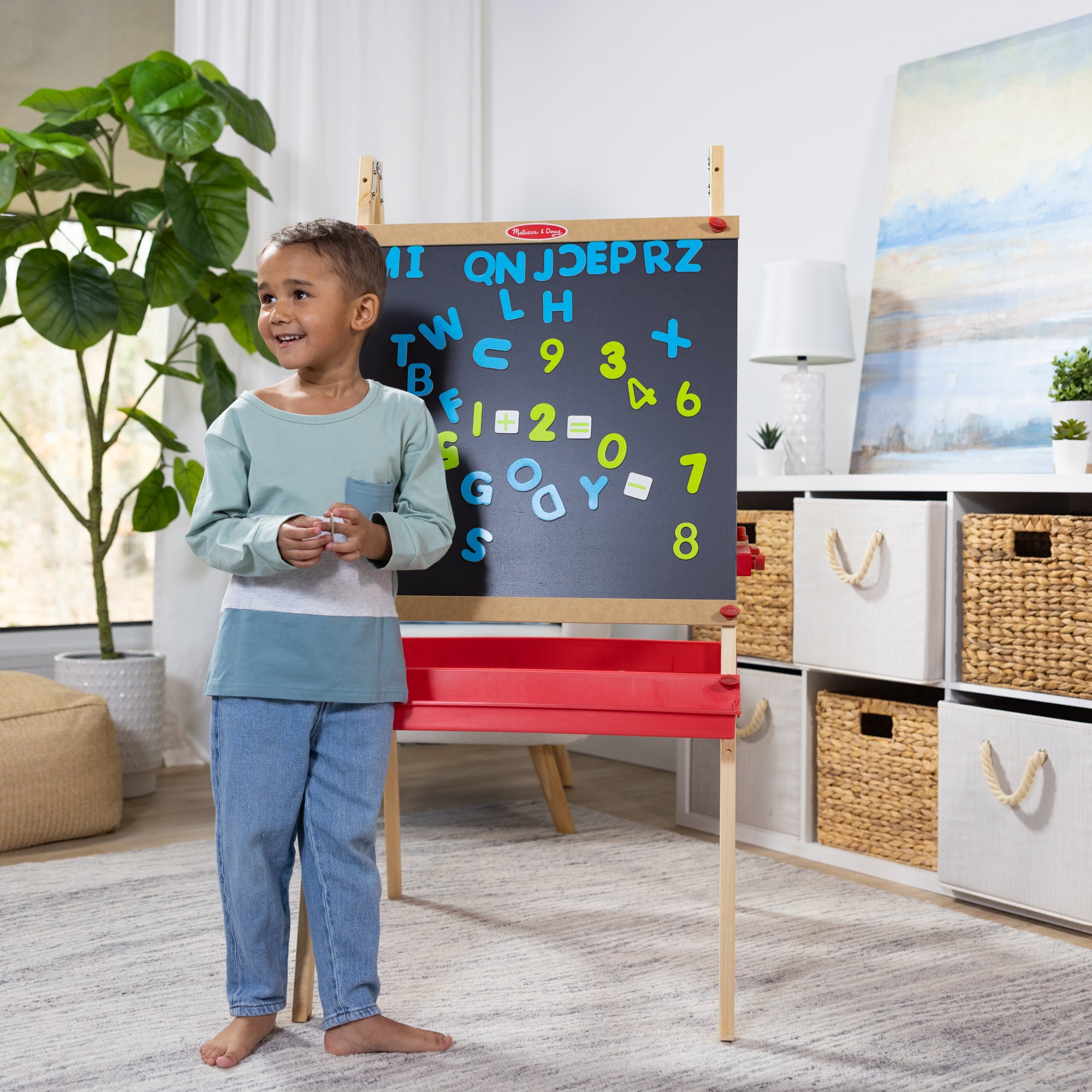 Premium Magnetic Standing Art Easel - Adjustable Height, Durable & Portable for Kids & Adults - Perfect for Painting, Drawing & Displaying Artwork at Home, School or Studio
