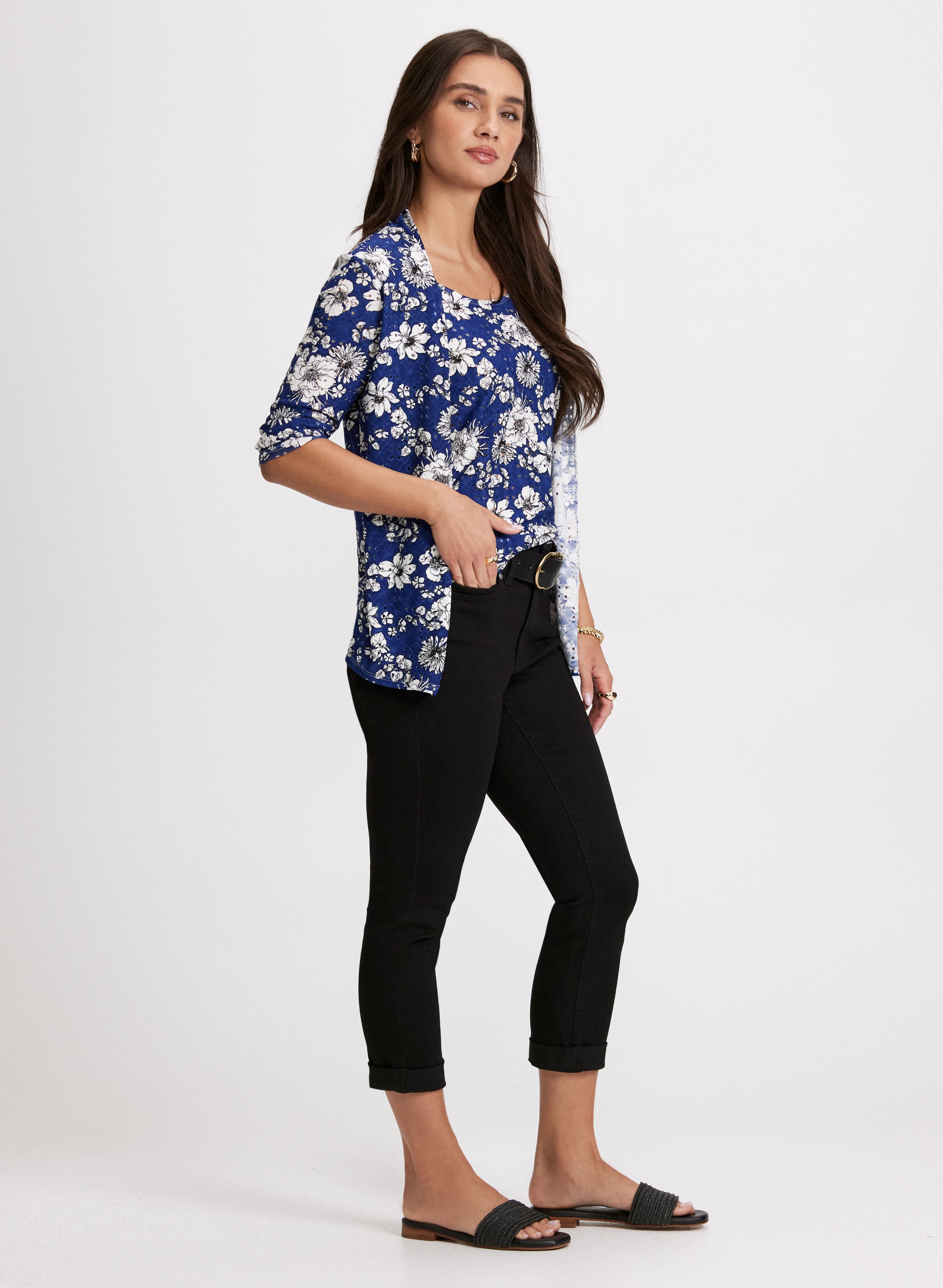 Women's High Waisted Fitted Denim Capris - Stretch Skinny Ankle Jeans for Casual Wear & Summer Outfits
