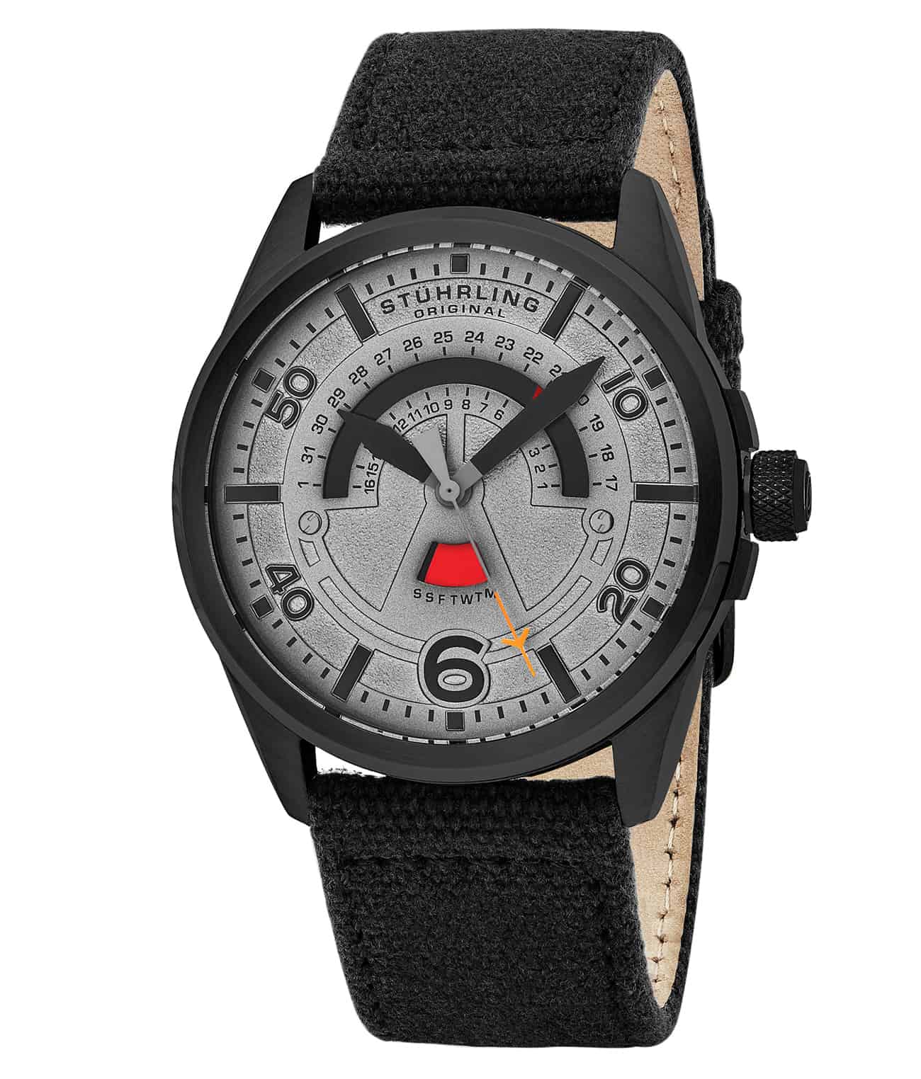 Grey Dial / Black Case / Black Canvas Strap Tang Buckle