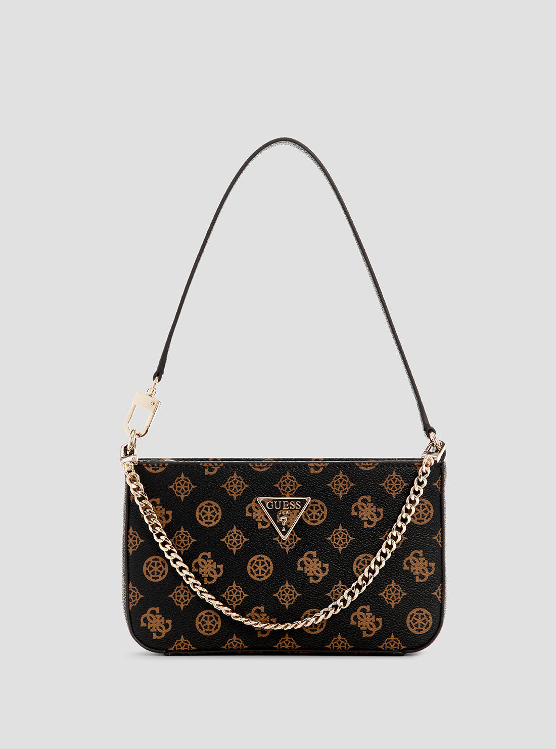 Noelle Mini Shoulder Bag for Women - Brown Leather Crossbody Purse with Logo - Perfect for Work, Travel & Everyday Use