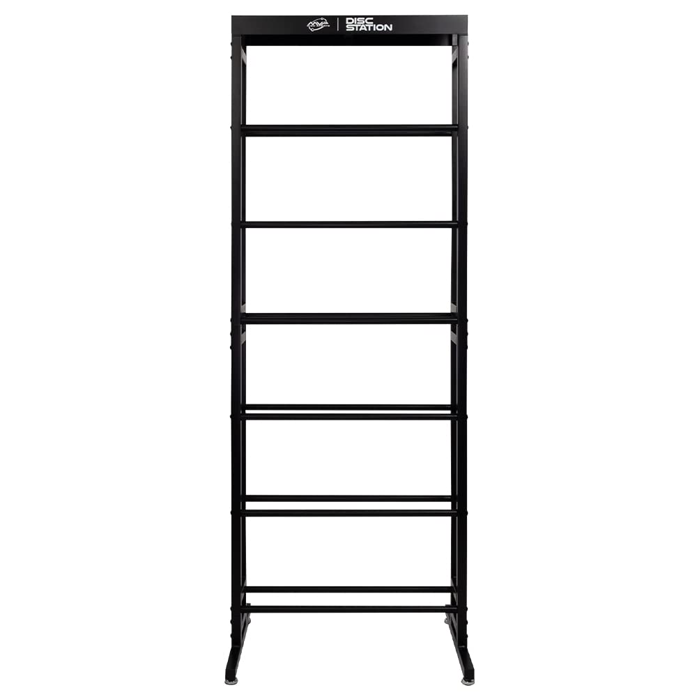 MVP Disc Sports Disc Storage Rack - 6 Shelf Organizer for Frisbee Golf Discs | Perfect for Home, Backyard & Disc Golf Course Organization
