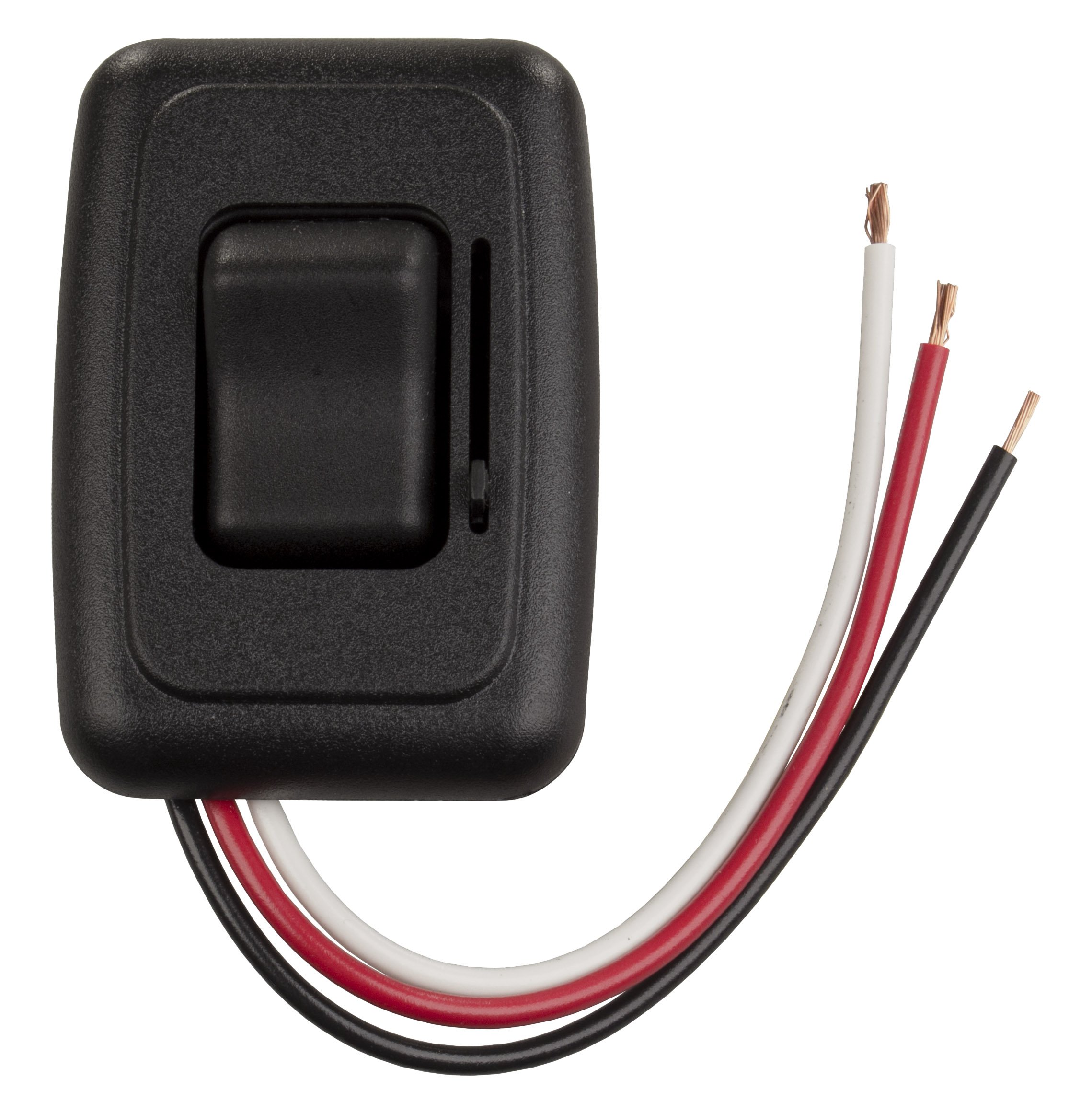 JR Products 05-12315 LED Slide Dimmer Switch for RV, Boat & Truck - Black | Adjustable Lighting Control for Cabins, Trailers & Marine Applications