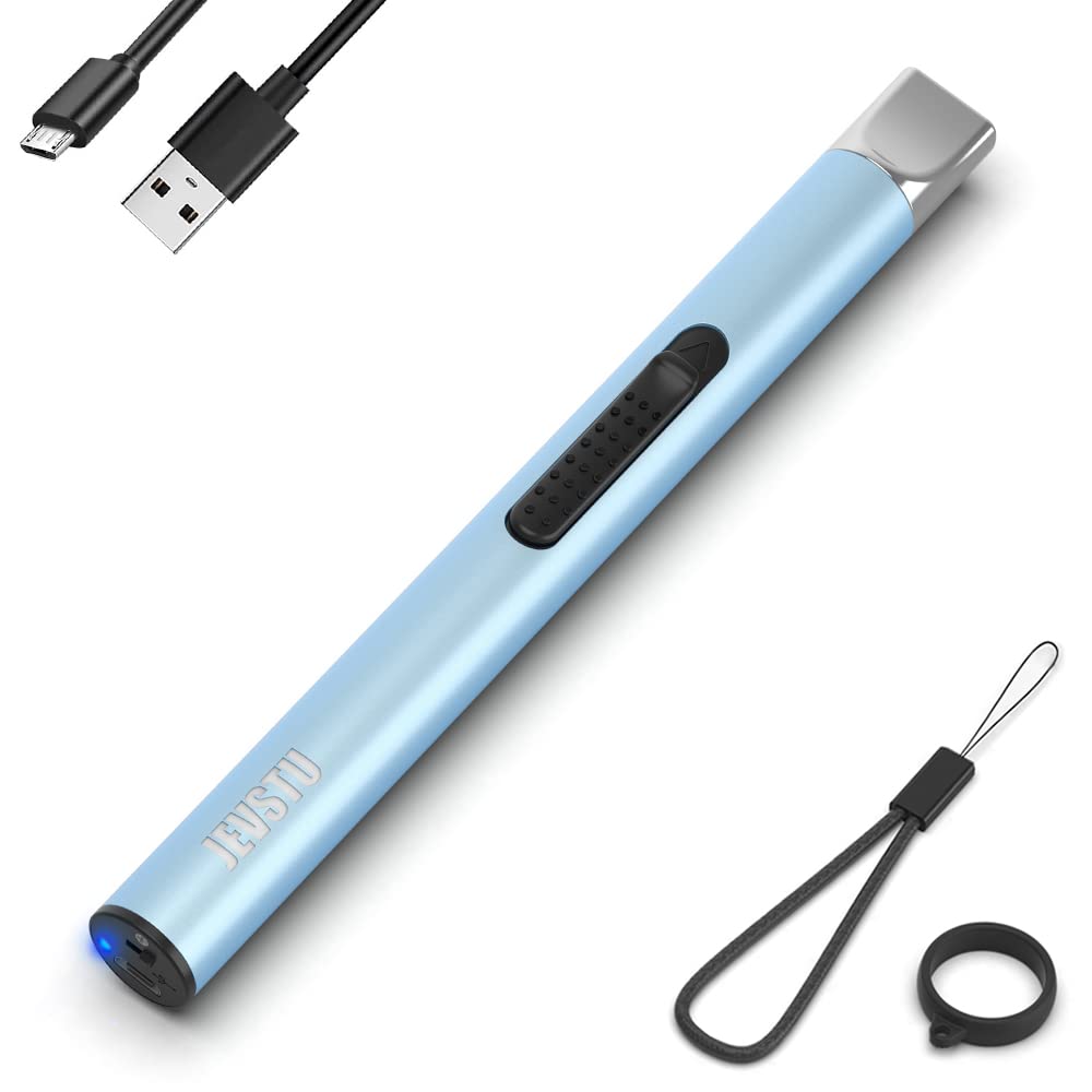 USB Rechargeable Windproof Plasma Lighter - Flameless Candle Lighter for BBQ Camping Kitchen