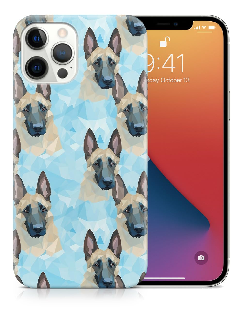 Durable Polycarbonate Phone Case for Apple iPhone 13 Pro Max - Cute Malinois Puppy Dog Design, Slim Protective Cover for Everyday Use, Work & Travel
