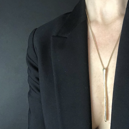 Elegant Brass Bacchetta Necklace for Women | Italian Style Handmade Jewelry | Perfect for Weddings, Parties & Everyday Wear