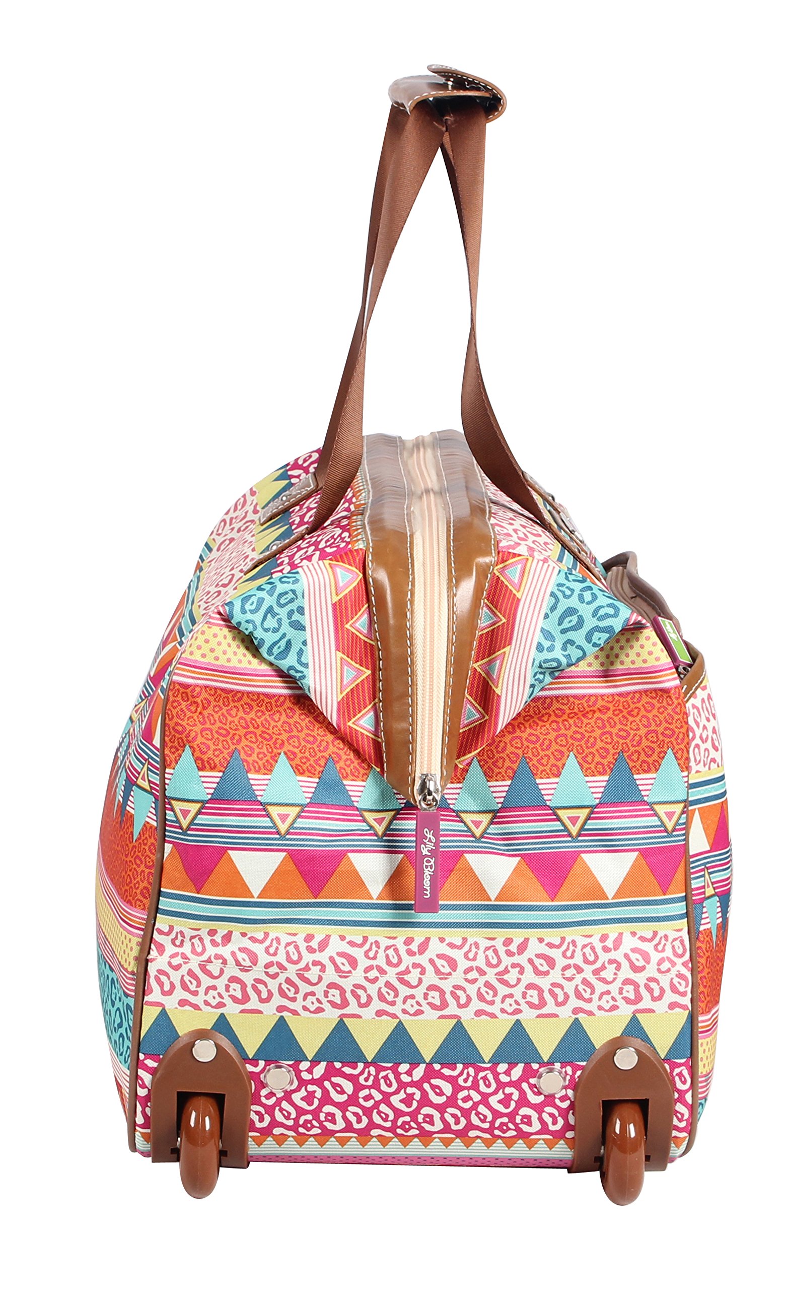 Lily Bloom 22-Inch Rolling Duffel Bag for Women - Lightweight Weekender Overnight Carry-On Luggage with 2 Wheels | Perfect for Travel, Gym & Weekend Getaways