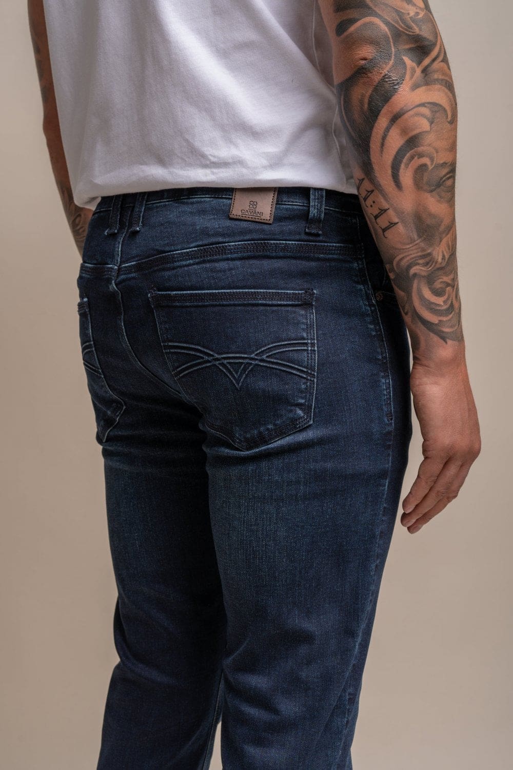 Cavani Milano Blue Denim Jeans for Men - Slim Fit Stretch Comfortable Jeans - Perfect for Casual Wear, Office & Night Out
