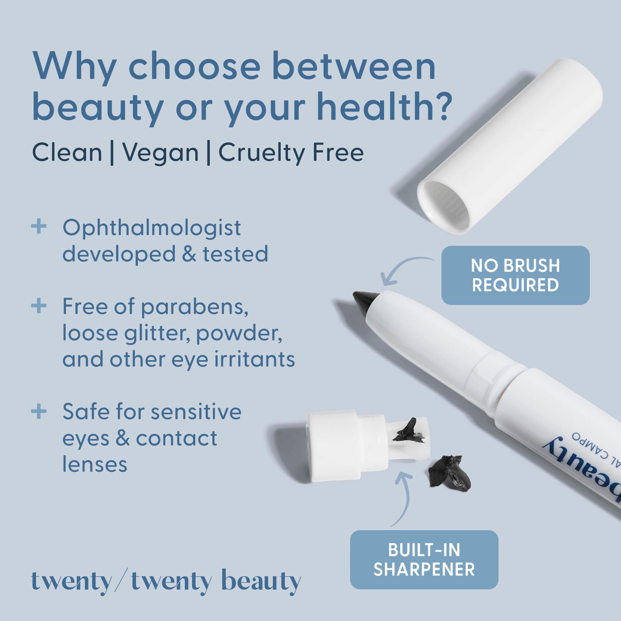 Visionary Shimmer Cream Eye Shadow Stick - Vegan, Cruelty-Free & Ophthalmologist Tested for Sensitive Eyes | Long-Lasting Eyeliner Pencil with Clean Ingredients | Perfect for Daytime Glam & Night Out Makeup