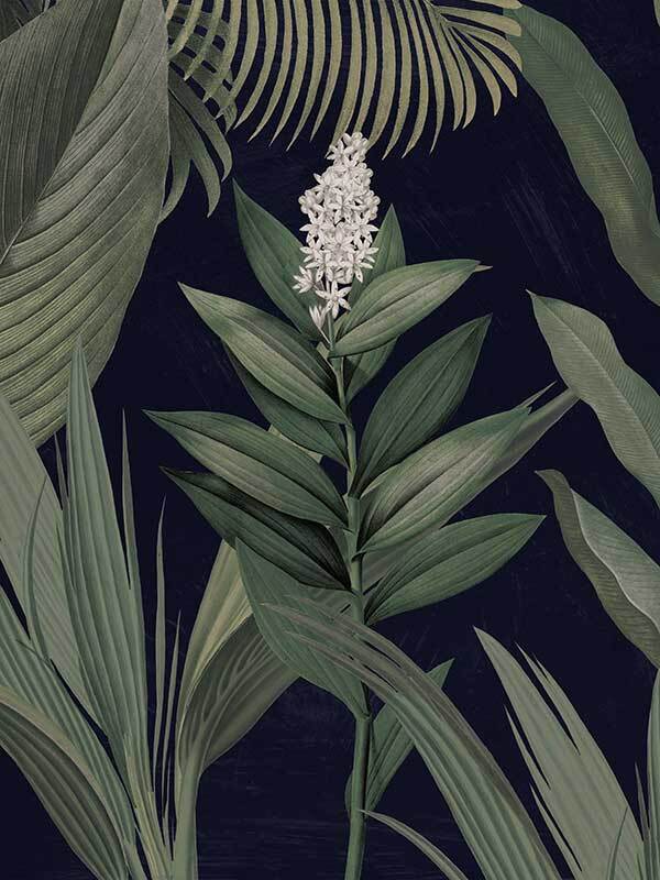 Dark Flora I Canvas Art Print - Modern Botanical Wall Decor for Living Room, Bedroom & Office - Perfect for Home & Office Decor
