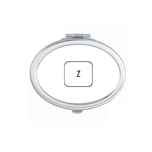 DIYthinker Art Deco Keyboard Symbol Z Fashion Mirror - Portable Foldable Double-Sided Makeup & Glasses Mirror for Travel, Home Vanity, and Gift Giving