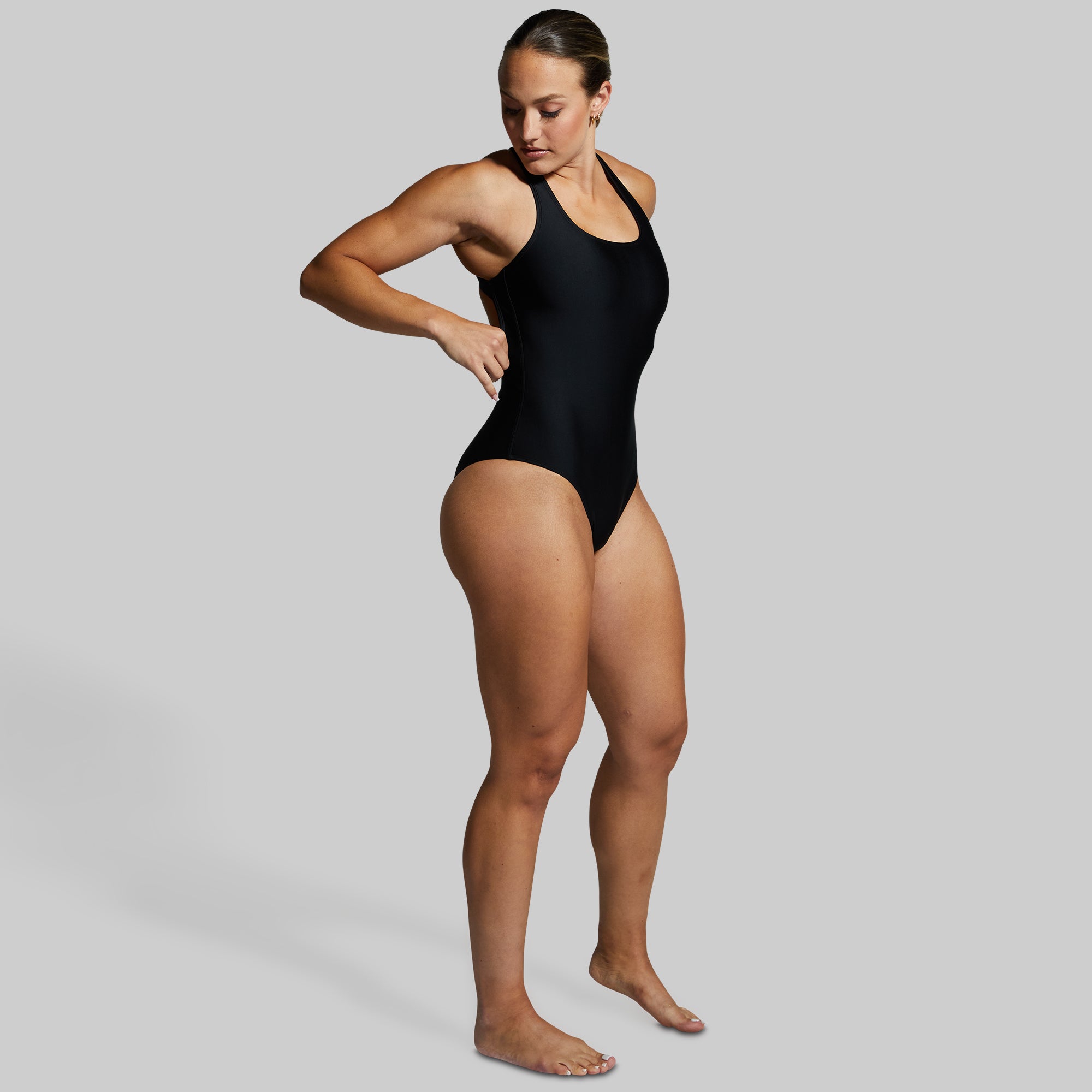 One Piece Swimsuit for Women - Freestyle Black Monokini Bathing Suit - Perfect for Beach Vacation, Pool Party & Summer Swimwear