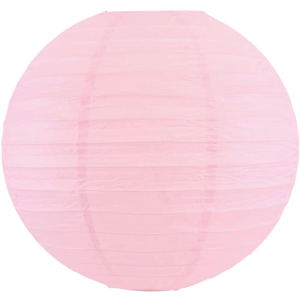 12 Inch Pink Paper Lanterns - Set of 5 Chinese Hanging Lamps for Graduation Party Decor, Birthday Celebrations & Home Festive Lighting