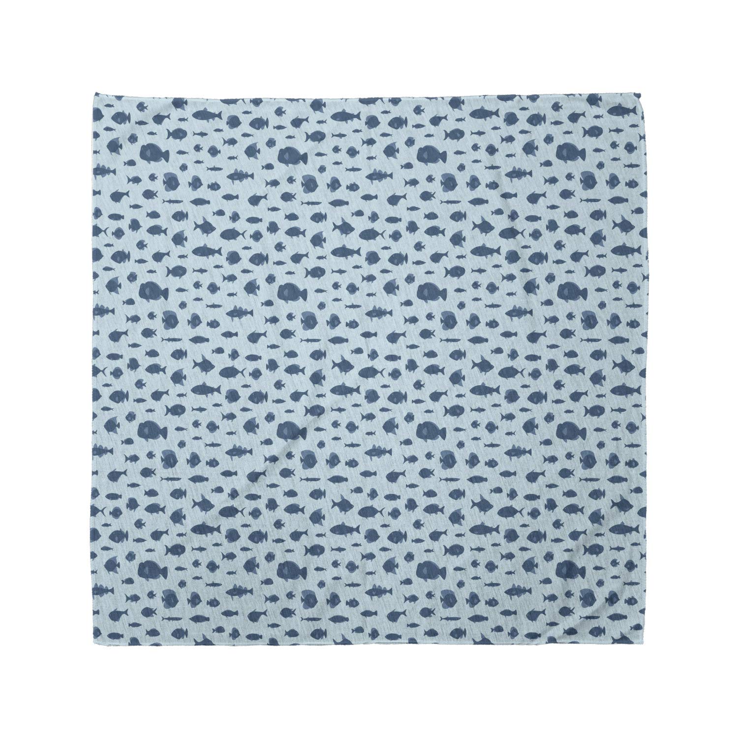 Ambesonne Fish Bandana - Aquarium Underwater Life Print Unisex Head Scarf & Neck Wrap for Beach, Swimming, Fishing & Outdoor Activities