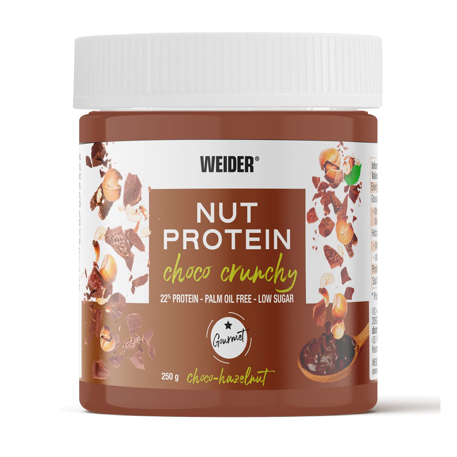 Weider Protein Spreads Nut Protein Choco Crunchy 250g - High Protein Peanut Butter for Fitness, Bodybuilding & Healthy Snacks - Perfect for Toast, Smoothies & Post-Workout Recovery