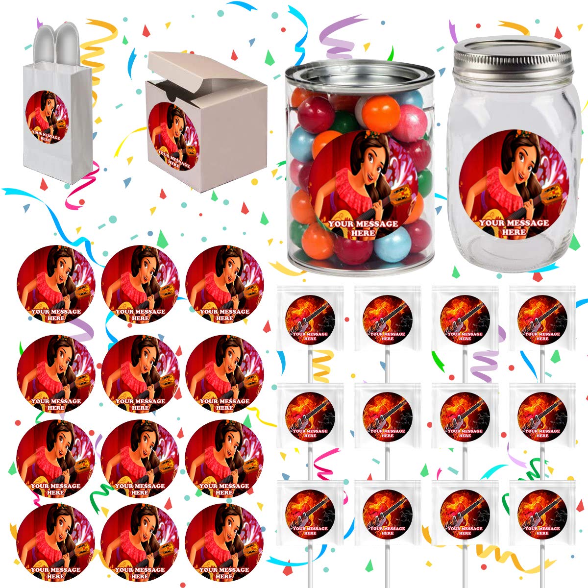 Elena of Avalor Party Supplies - 12-Piece Decorations Set with Stickers for Kids Birthday, Themed Party Favors & Disney Princess Celebration