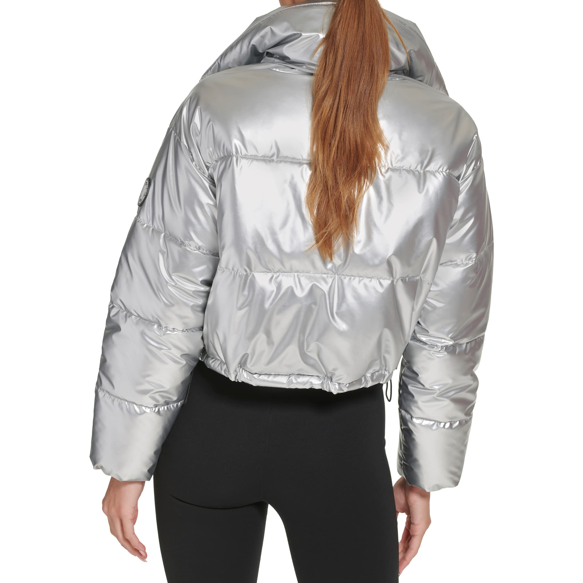 DKNY Women's Sport Hooded Roebling Fleece Jacket - Lightweight Warm Winter Outerwear for Running, Hiking & Casual Wear