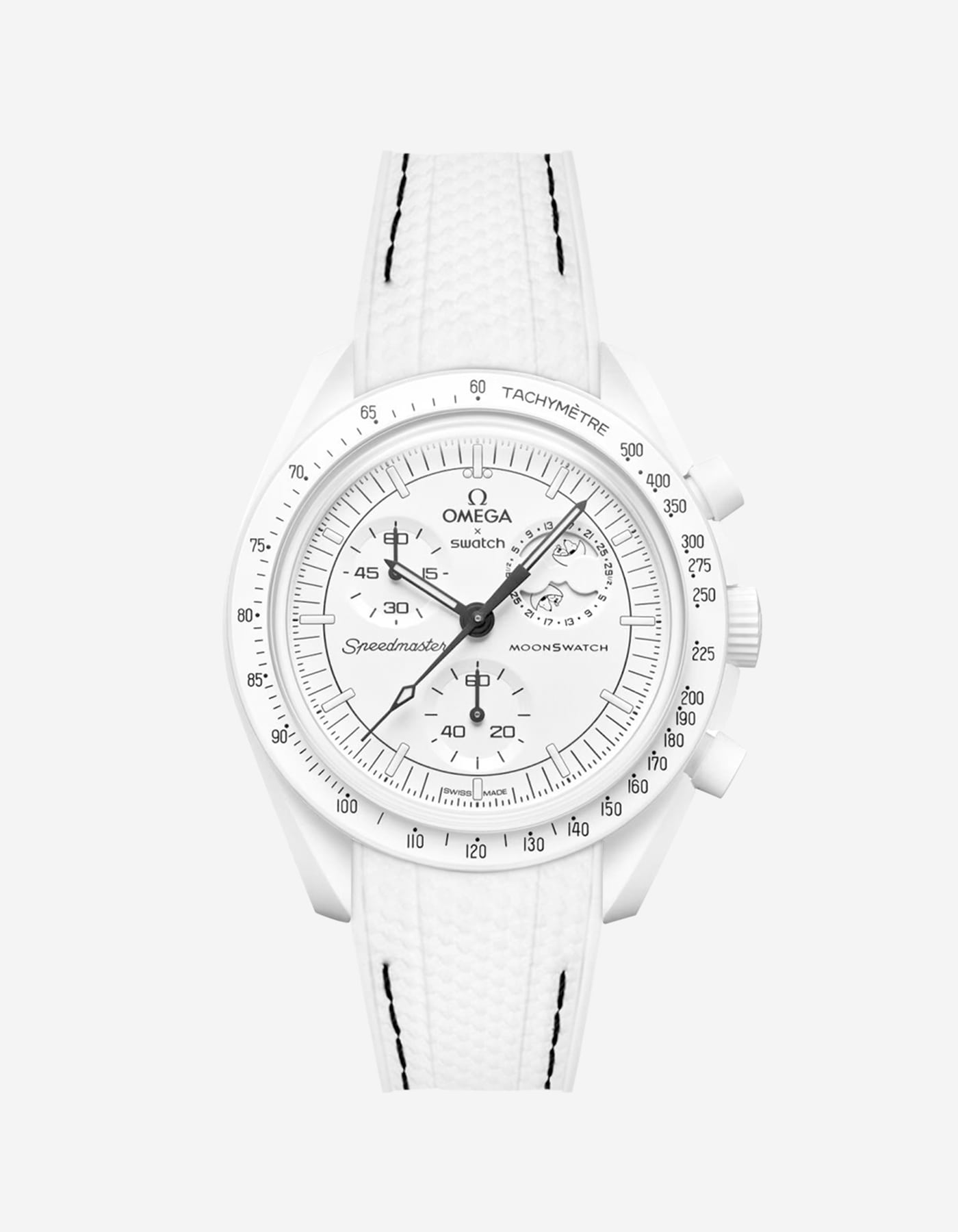 Original Omega X Swatch MoonSwatch Mission to Moonphase Rubber Watch Strap - Durable & Comfortable Replacement Band for Everyday Wear & Sports Activities
