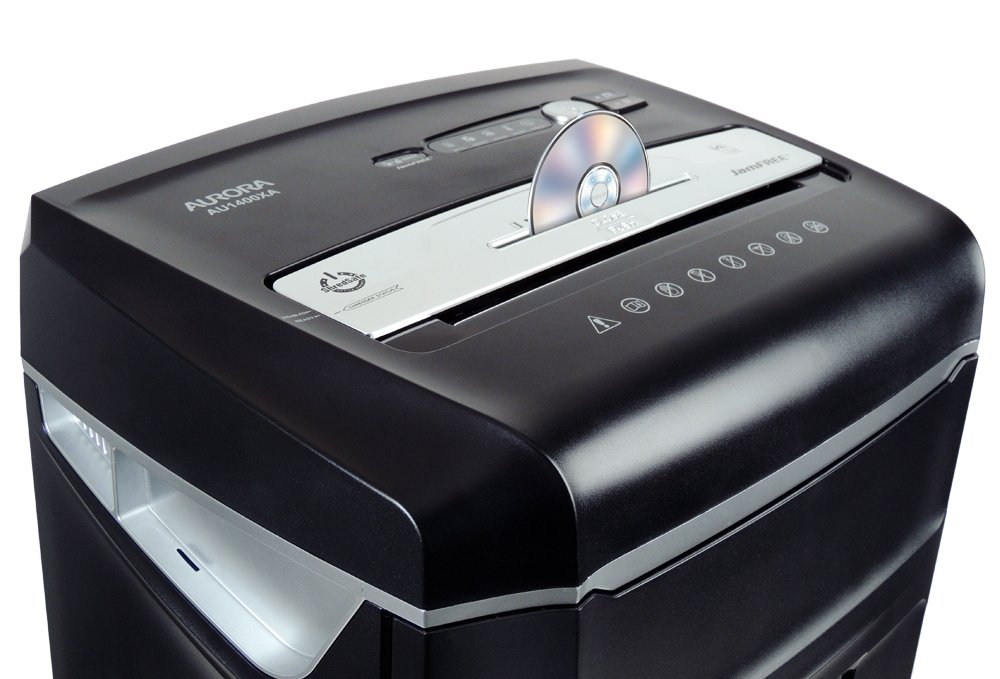 Aurora AU1000MA 10-Sheet Micro-Cut Shredder - Secure Paper, CD & Credit Card Destroyer with Pull-Out Bin | Ideal for Home Office & Small Business Document Security
