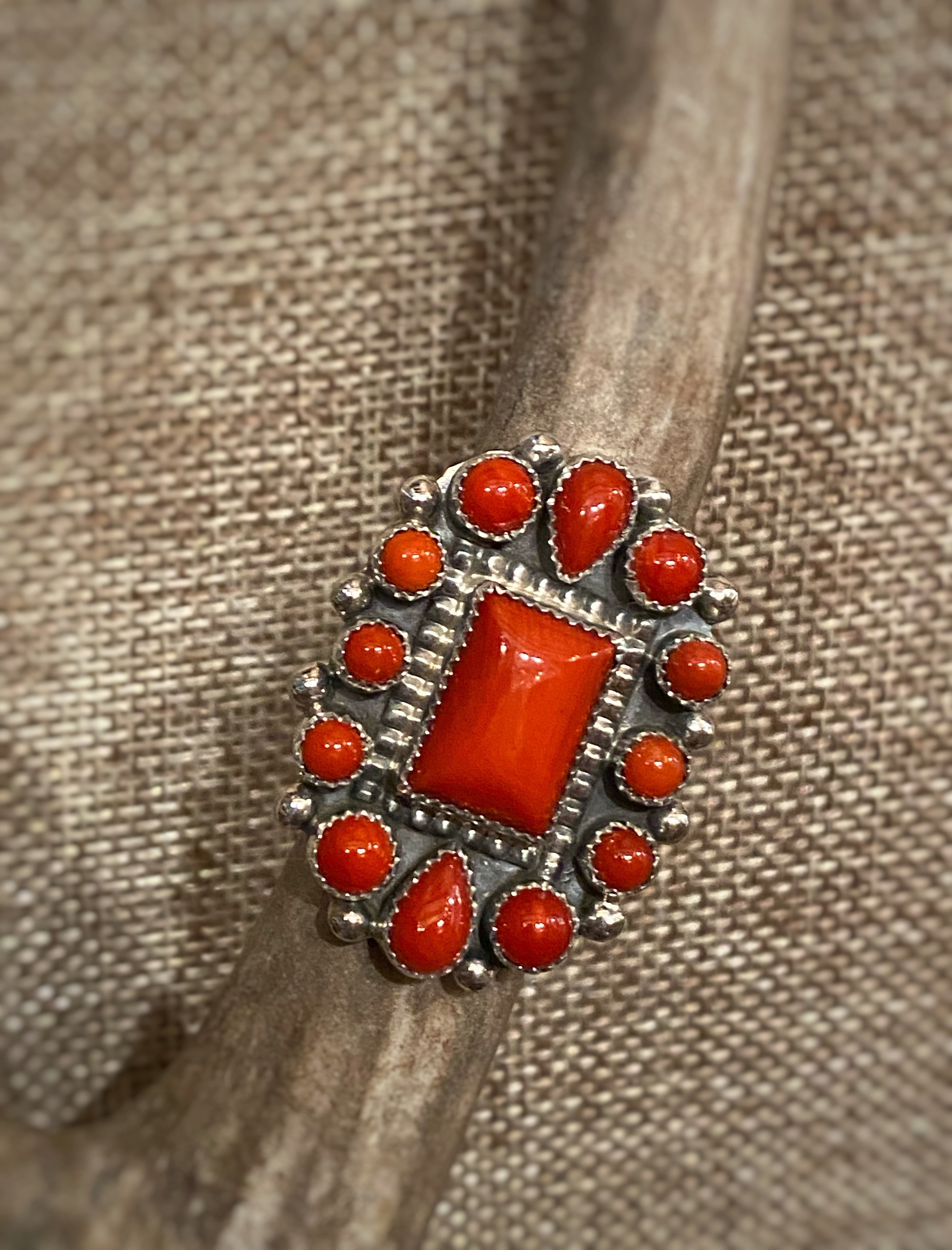 Coral Ring for Women - Elegant Handmade Jewelry Gift for Her - Perfect for Beach Weddings, Parties & Everyday Wear