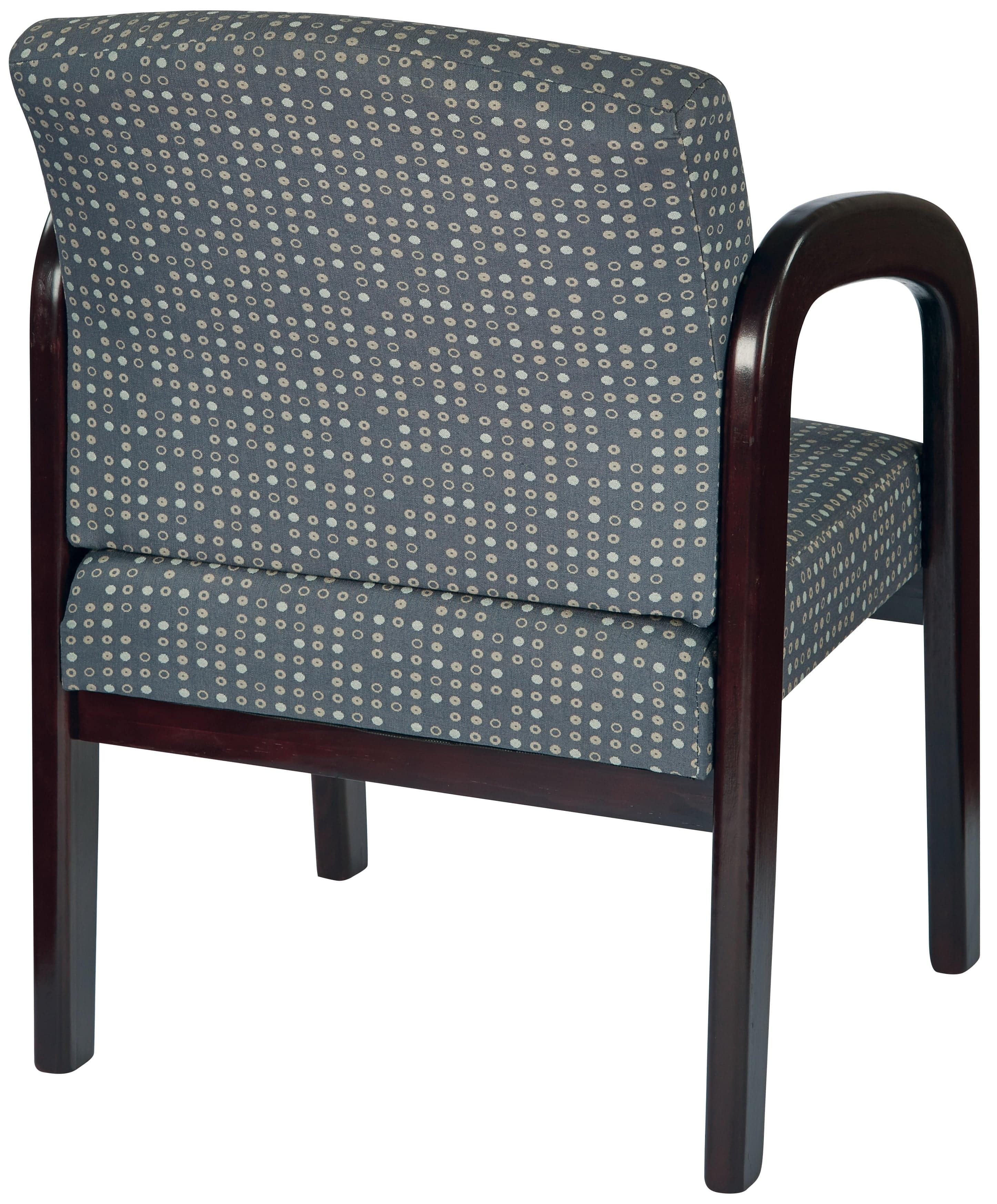 Premium Mahogany Finish Wood Visitor Chair [WD383] - Elegant Office Seating for Guests & Reception Areas