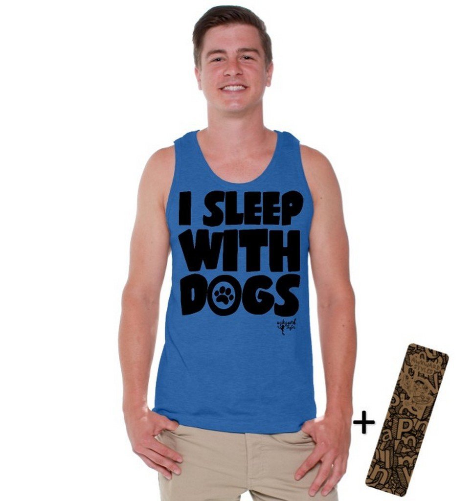 Men's Funny I Sleep with Dogs Tank Top - Black Pet Lover Shirt for Dog Owners - Perfect for Casual Wear, Dog Parks & Gifts