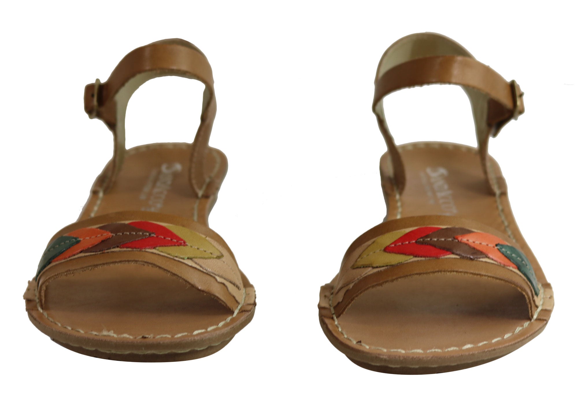 Andacco Petal Women's Comfortable Flat Leather Sandals - Handmade in Brazil - Perfect for Beach, Vacation & Summer Outfits