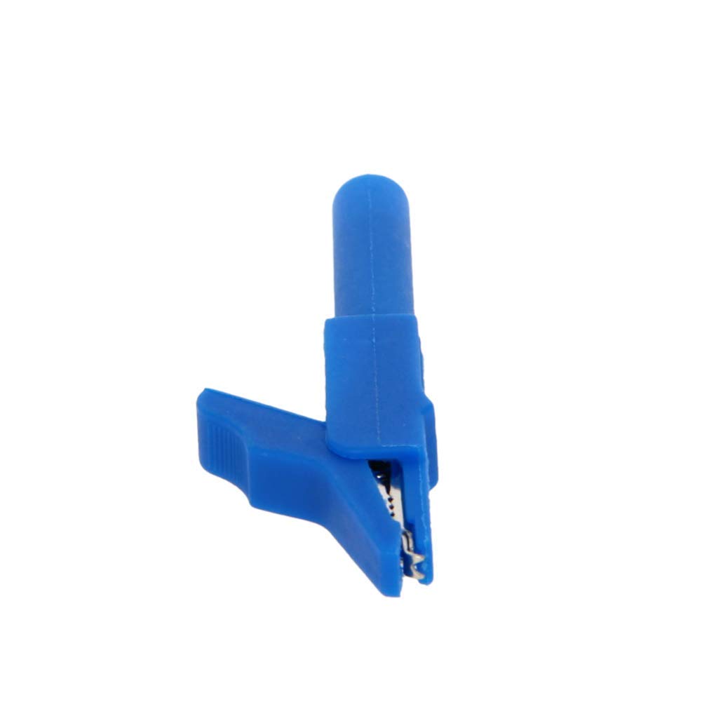 Fielect 15A Heavy-Duty Insulated Alligator Clips - Battery Cable Clamps for Car, Auto, Vehicle & Boat Charging - Electrical Test Clips with Secure Grip (Blue, 1pc) - Perfect for Jump Starts, DIY Repairs & Marine Applications