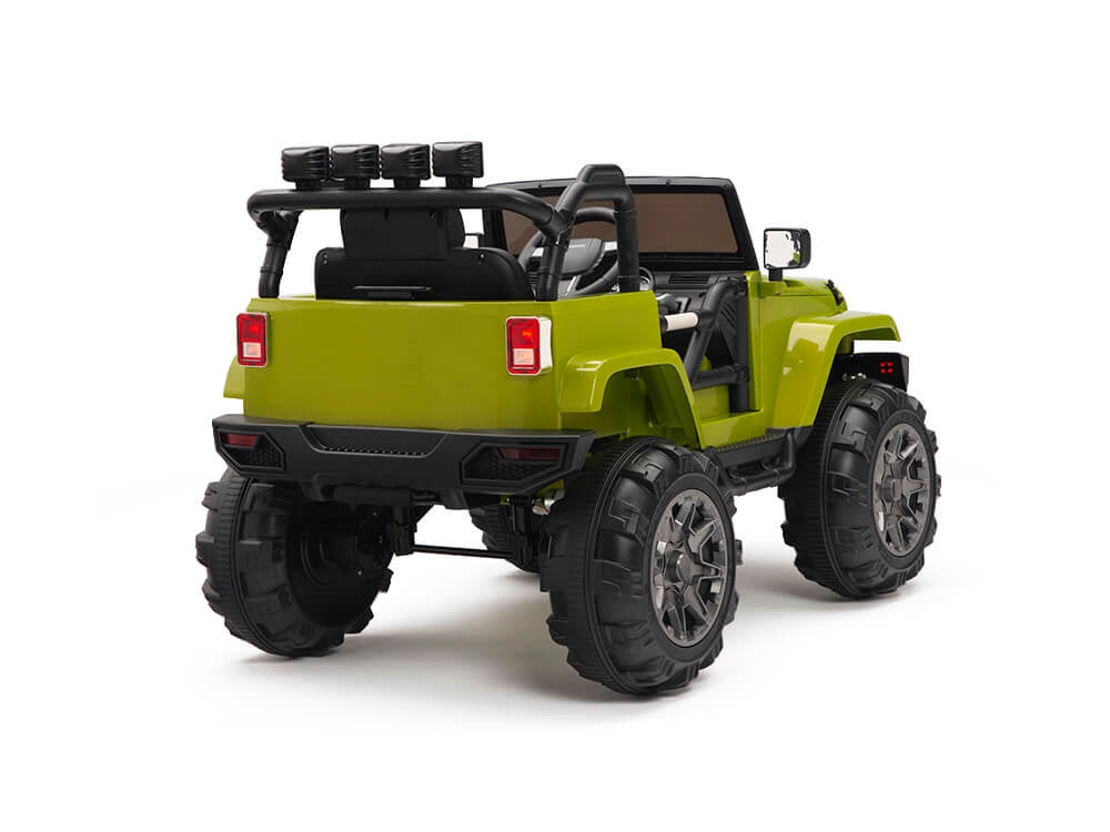 12V MP3 Kids Ride on Truck with Remote Control - Green Electric Toy Car with Lights, Music & Radio for Boys & Girls | Perfect for Outdoor Play, Birthday Gifts & Backyard Fun