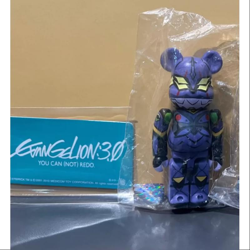 Bearbrick Series 26 SF Evangelion:3.0 100% Collectible Figure - EVA Unit-02 Model for Anime Fans & Collectors - Perfect for Display, Gifts, and Anime Merchandise Collections