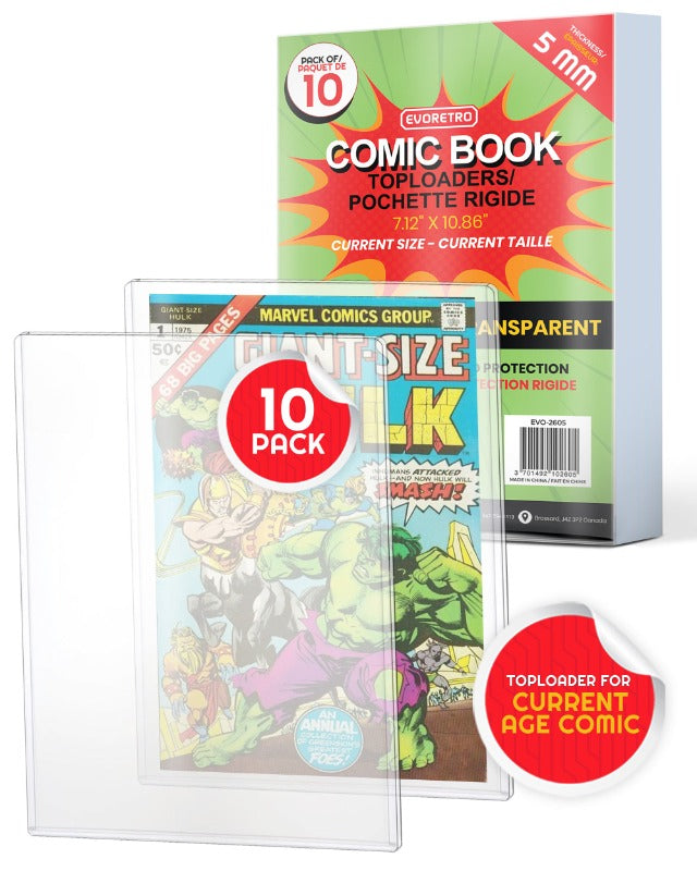 Premium Comic Book Top Loaders - Acid-Free Protection for Modern Comics (2023 Edition) | Perfect for Collecting, Grading & Displaying Valuable Comics