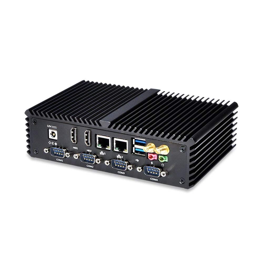 Kettop Barebone Mini PC MI5005C6 with Intel Core i3-5005U 2GHz Processor, Windows 10 Pro 64-bit, Dual LAN, 6 COM Ports - Compact Desktop Computer for Banking, Office & Industrial Use | Perfect for Digital Signage, POS Systems & Automation Control