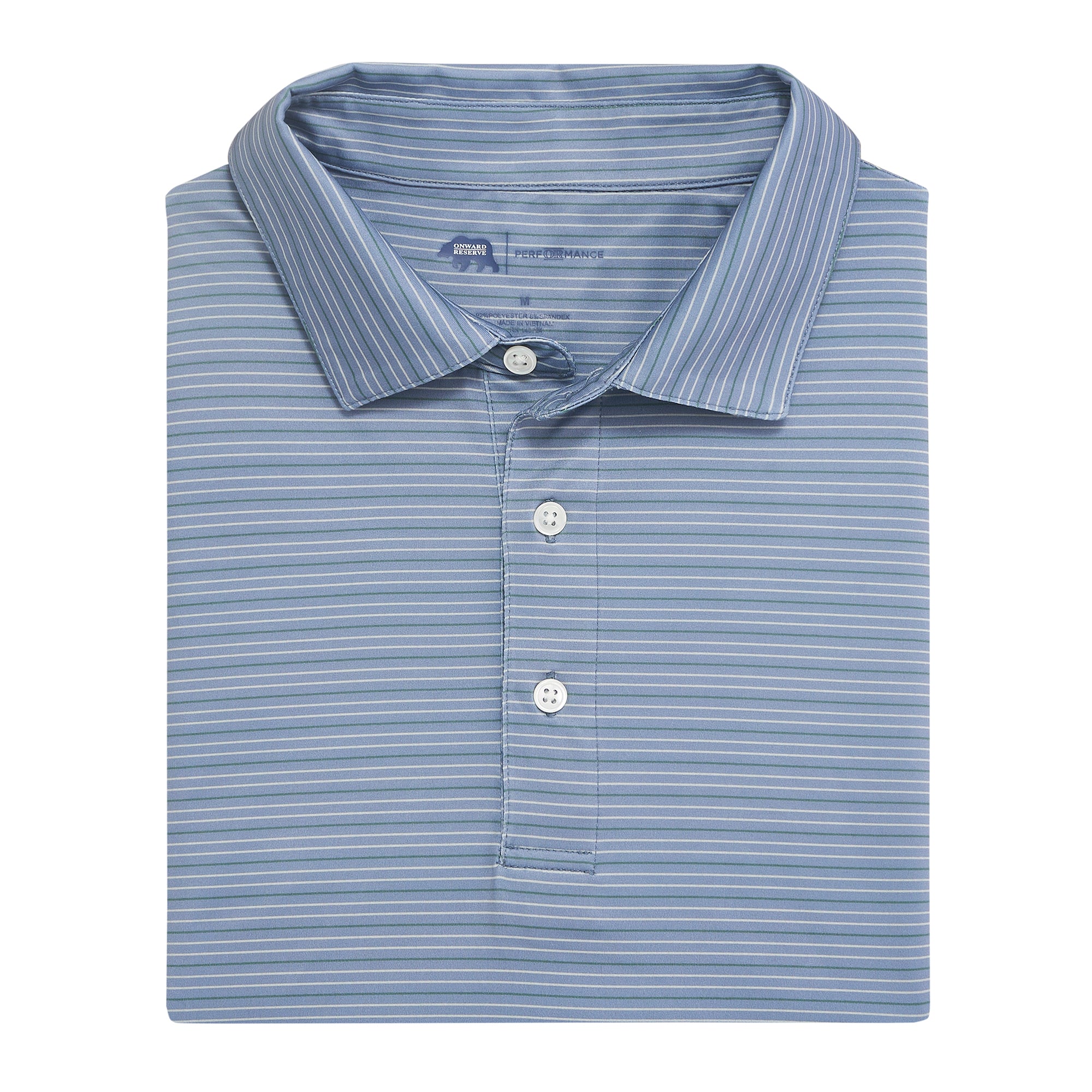 Men's Performance Polo Shirt with Stripe Design - Breathable & Moisture-Wicking Golf & Tennis Shirt for Active Lifestyle
