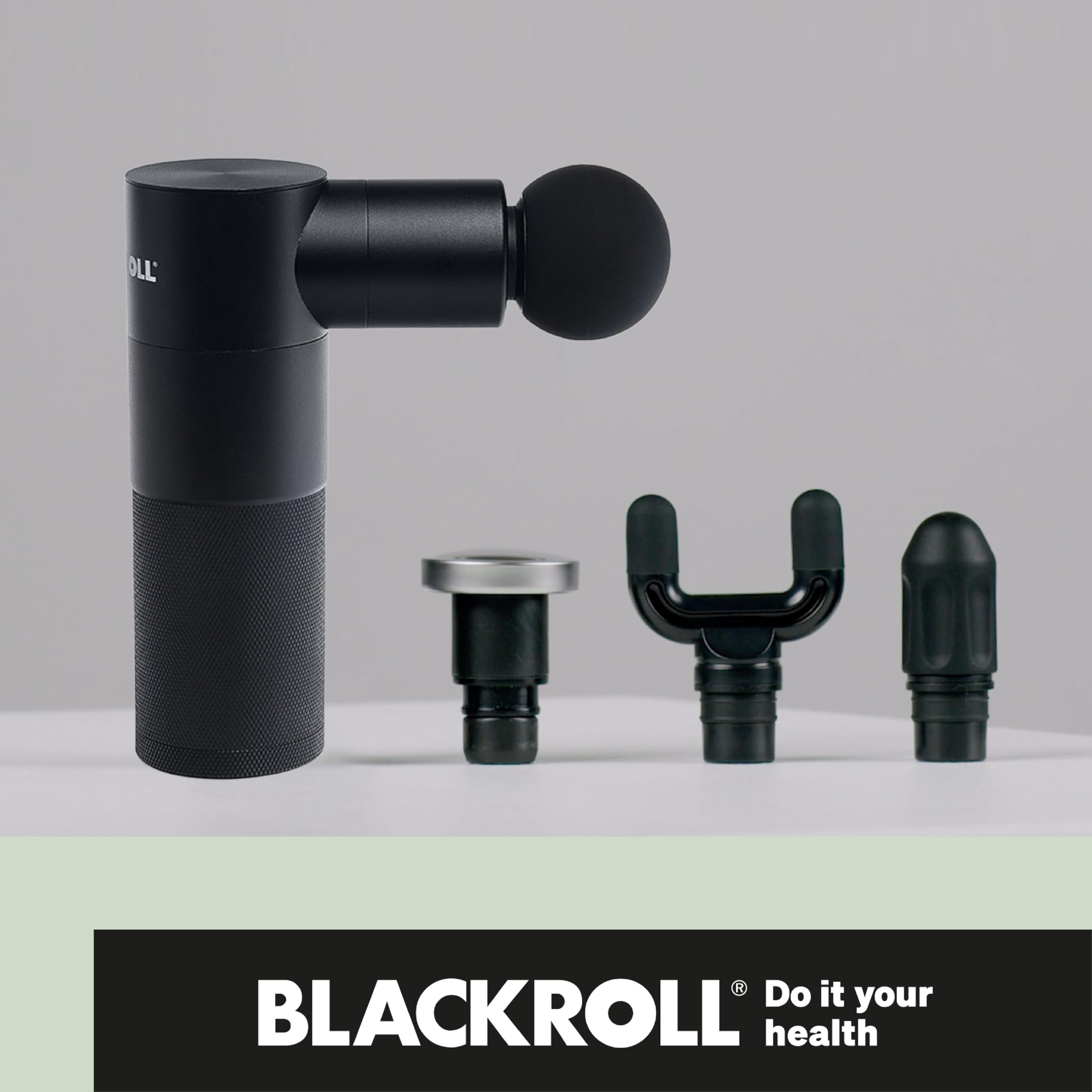 BLACKROLL® FASCIA GUN - High Quality Mini Massage Gun with USB C for Muscle & Fascia Relief, 4 Attachments with 4 Adjustable Levels - Perfect for Pain Relief, Recovery & Relaxation at Home, Gym or Office