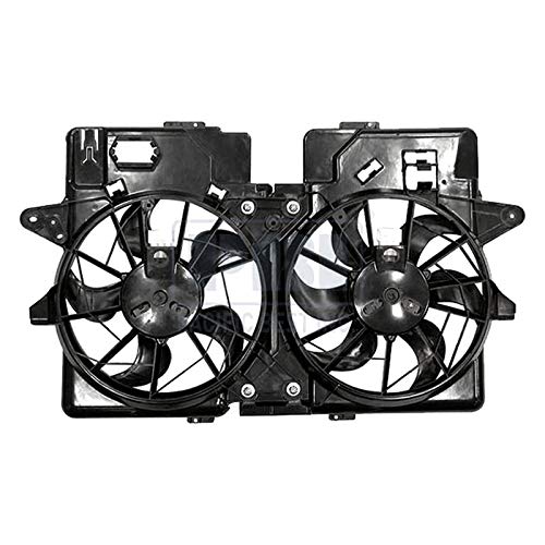 PF65011 Dual Radiator and Condenser Fan Assembly - High Performance Cooling System for Cars, Trucks & SUVs - Perfect for Engine Overheating Prevention & AC System Efficiency