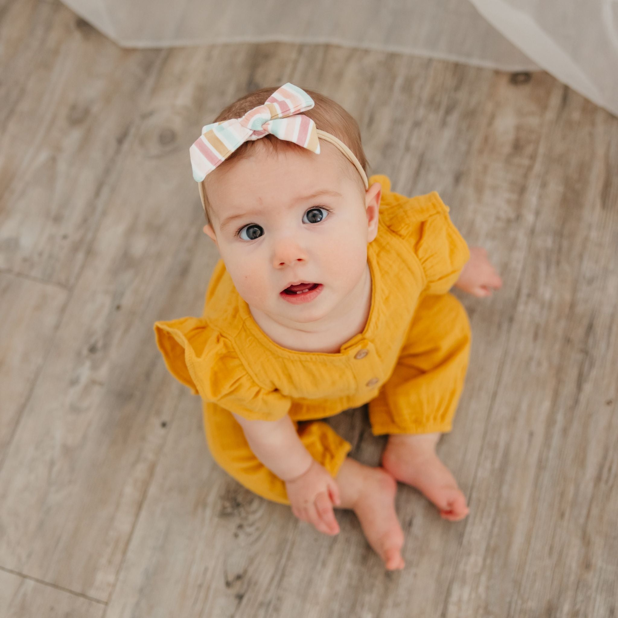 Elegant Classic Baby Bow Headband for Girls - Belle Inspired Hair Accessory for Parties, Photos & Special Occasions