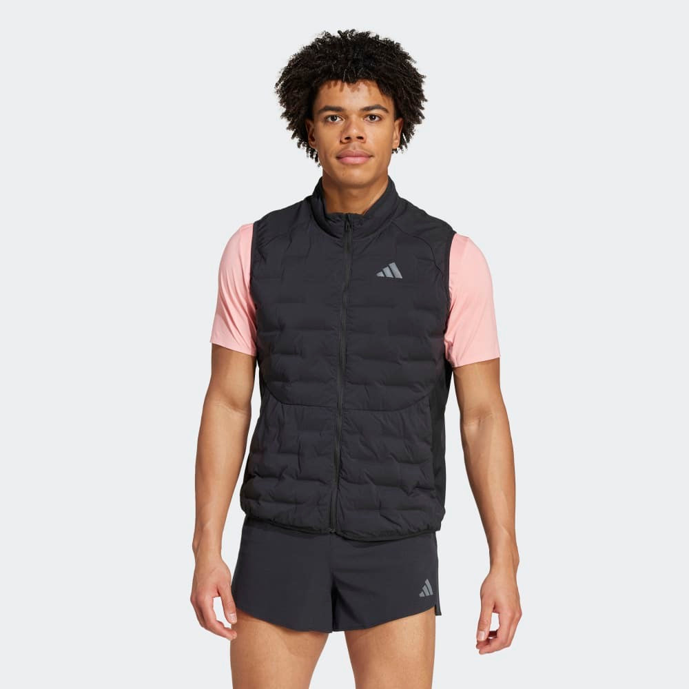 Adidas Men's Adizero Running Vest - Black | Lightweight & Breathable for Marathon Training & Outdoor Sports