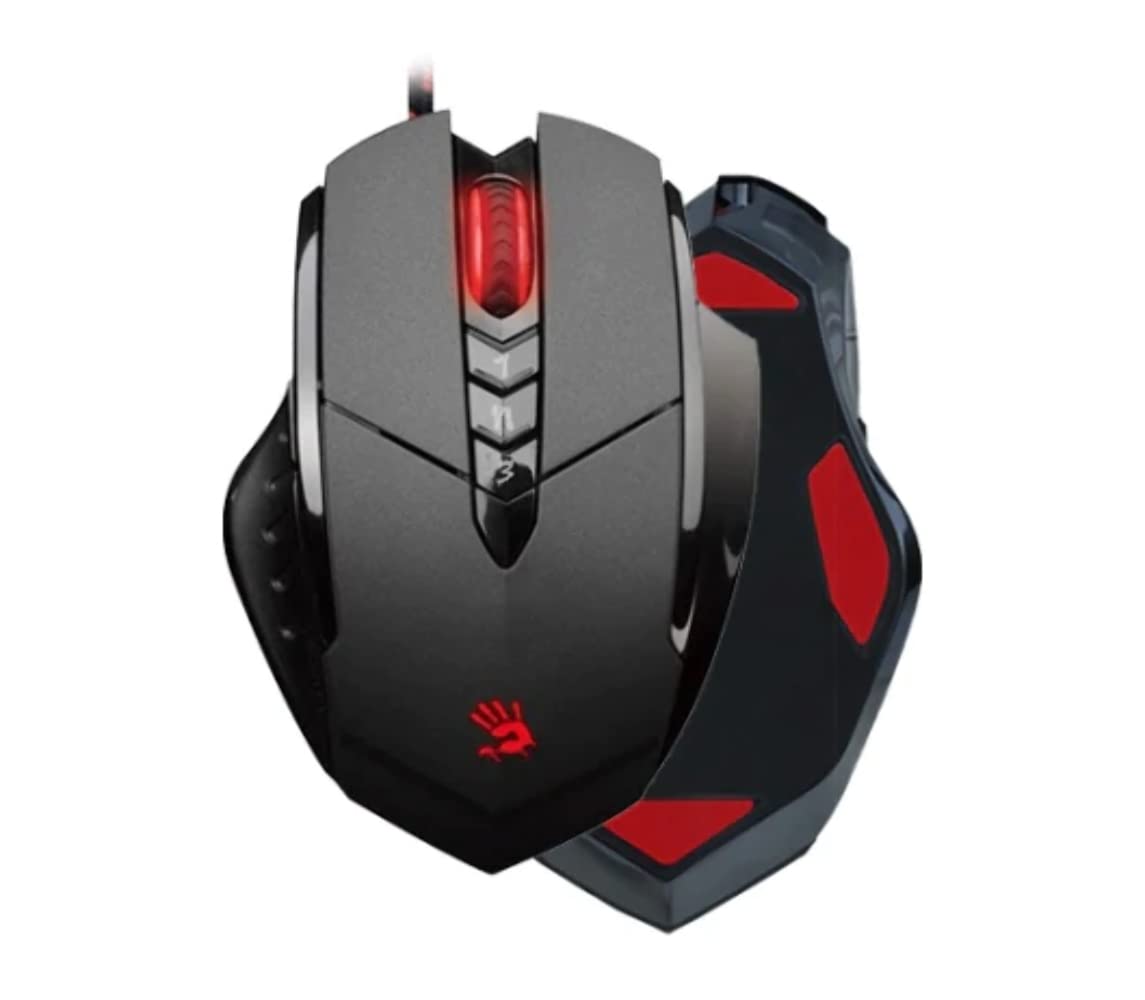 Bloody V7M Wired Gaming Mouse with 3200 DPI, 7 Programmable Buttons, RGB Backlit - Perfect for FPS, MOBA, and MMO Gaming on PC & Laptop