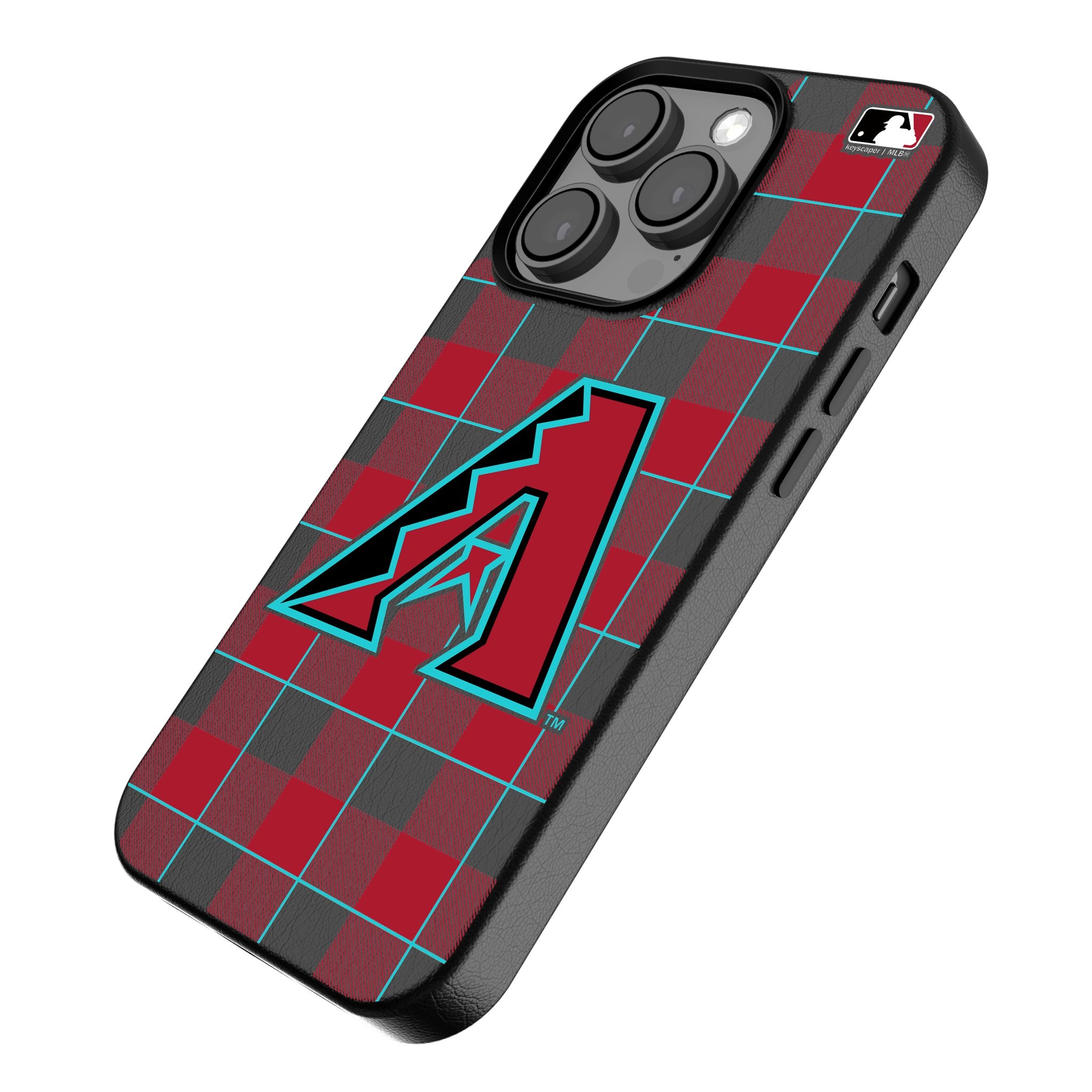 Arizona Diamondbacks Plaid MagSafe Compatible iPhone Case for Apple iPhone 15/14/13/12 Pro Max - Durable Protective Cover for Baseball Fans, Perfect for Game Day & Everyday Use