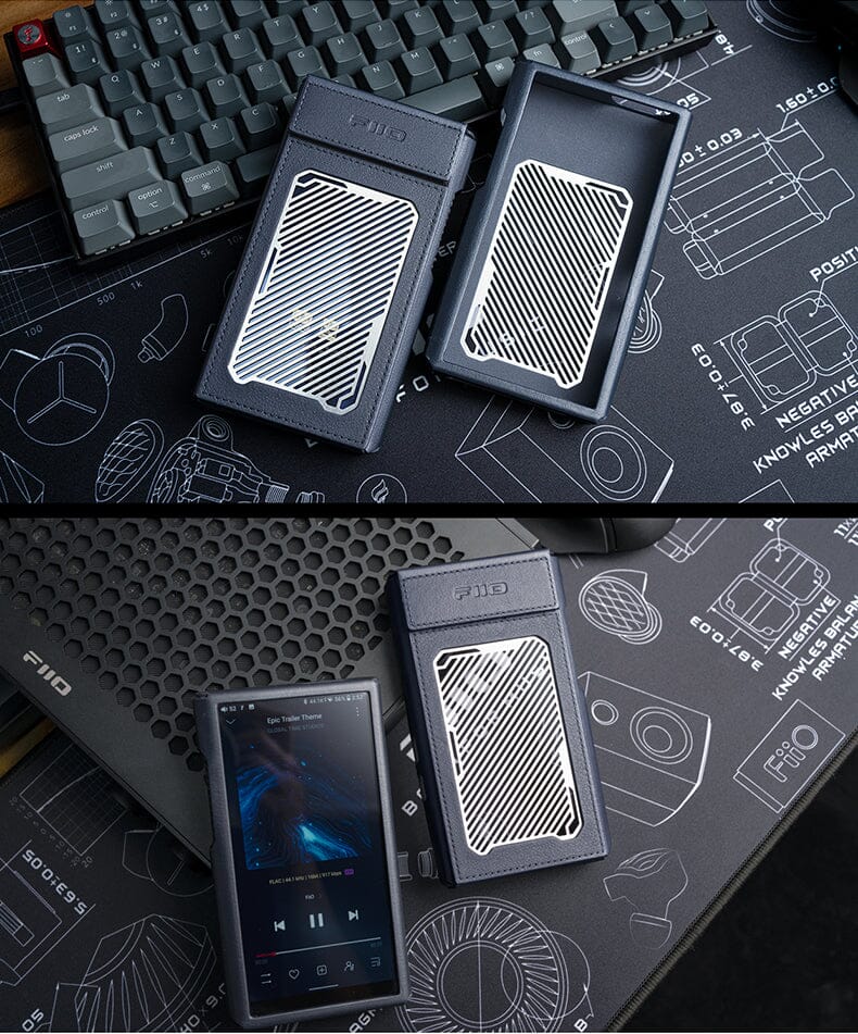 FiiO SK M23 Premium Leather Case for M23 - Durable Protective Cover for Music Players, Perfect for Travel & Outdoor Use