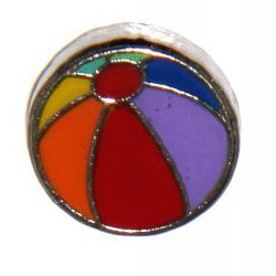 Floating Beach Ball Charm for Heart Lockets - Perfect for Jewelry Making, DIY Crafts & Beach-Themed Accessories