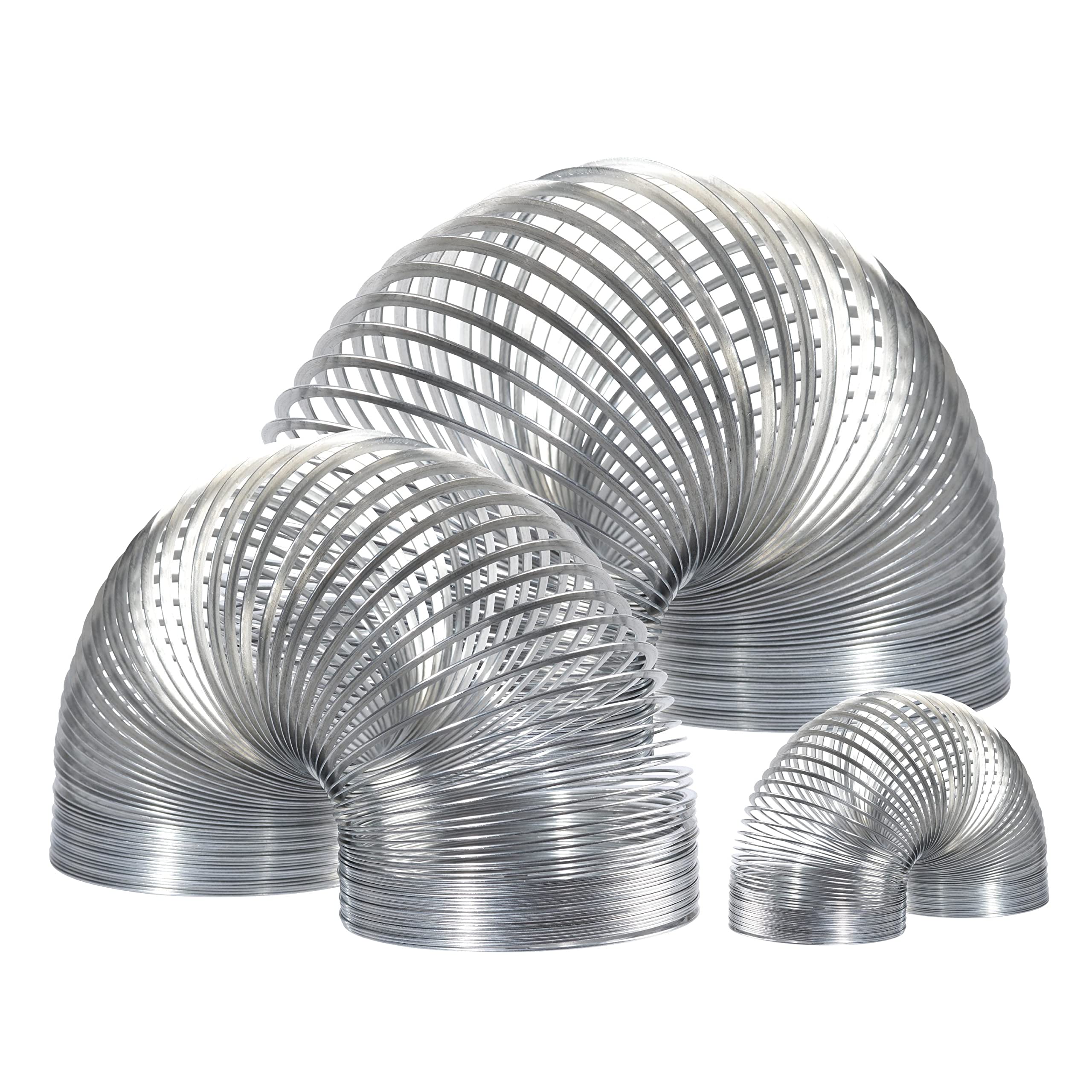 Original Slinky® Brand Fidget Toy Pack - 1 Giant, 1 Classic & 1 Junior Metal Spring Toys for Kids Ages 5+ | Stress Relief, STEM Learning & Fun Walking Spring Toys | Great for Classrooms, Playtime & Sensory Play (Amazon Exclusive by Just Play)