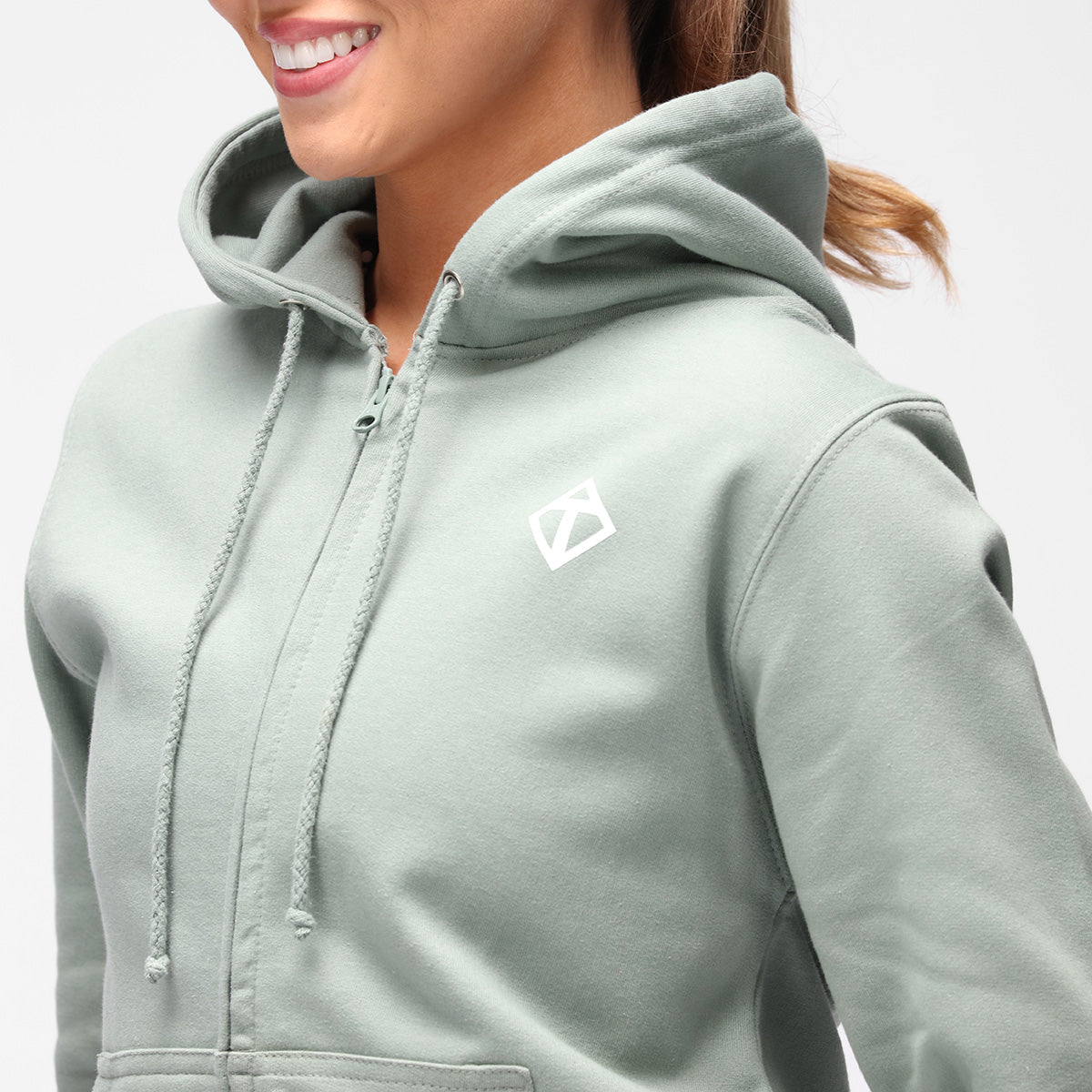 Dusky Green Diamond Women's Hoodie - Cozy & Stylish Pullover for Casual Wear, Outdoor Activities & Lounge