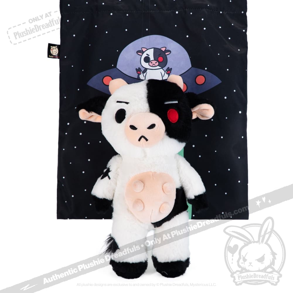Plushie Dreadfuls Mad Cow Plush Stuffed Animal - Soft Cuddly Toy for Kids, Unique Gift for Horror Fans, Perfect for Halloween Decor & Movie Nights